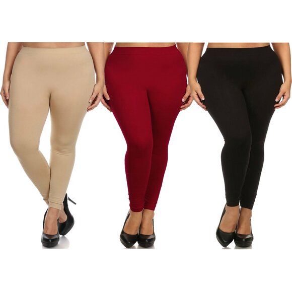 Women's Casual Ultra-Soft Cozy Comfy High-Waisted Athletic Active Yoga Leggings - Picture 10 of 16